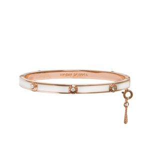 Henri Bendel White Rose Gold Rivet Bangle